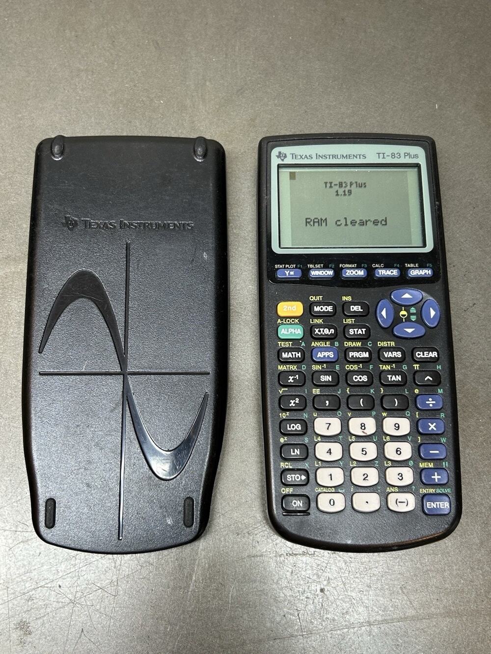 Texas Instruments TI 83 Plus Graphing Calculator Black Mathematics Tested
